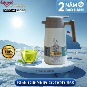 Phích Pha Trà - Bình Giữ Nhiệt 2Good B68 1680ml - Kèm Lõi Lọc inox 304 - Bảo Hành Chính Hãng 2 Năm