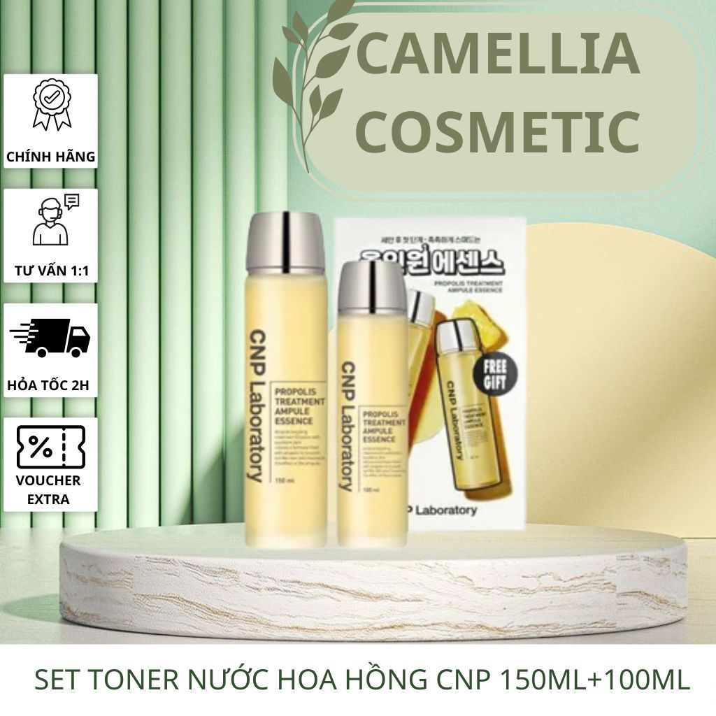 [Set 150ML+ 100ML] Nước Thần Keo Ong CNP Cấp Ẩm Chống Lão Hóa, Toner CNP Laboratory