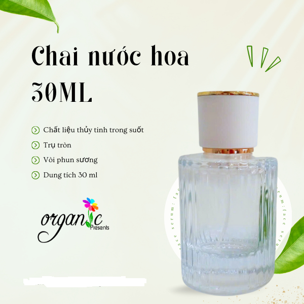 CHAI NƯỚC HOA 30ML (TRỤ TRÒN CÓ SỌC)