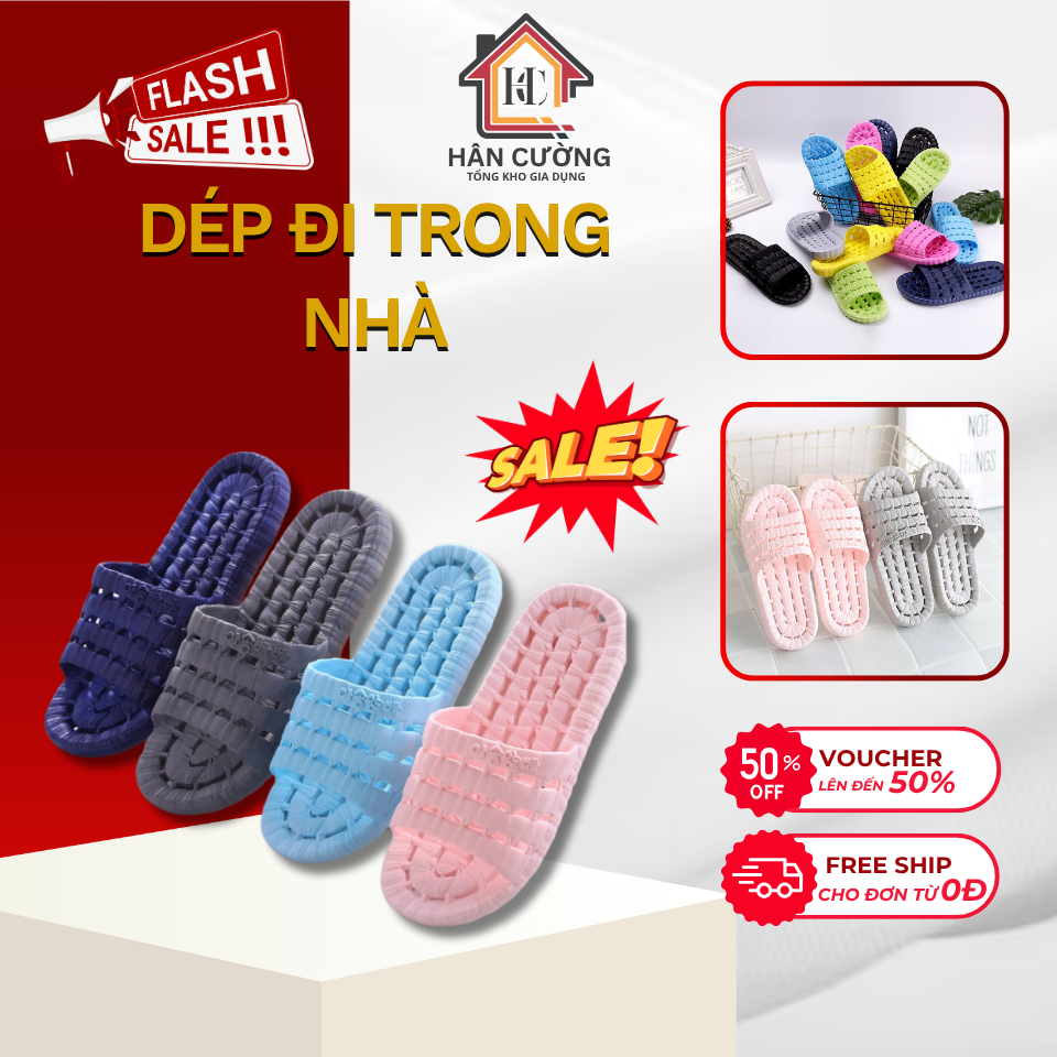 Dép Đi Trong Nhà Tắm Văn Phòng Xốp Lỗ Siêu Bền, Siêu Nhẹ Chống Trơn Trượt Nhiều Màu Hàng Loại 1