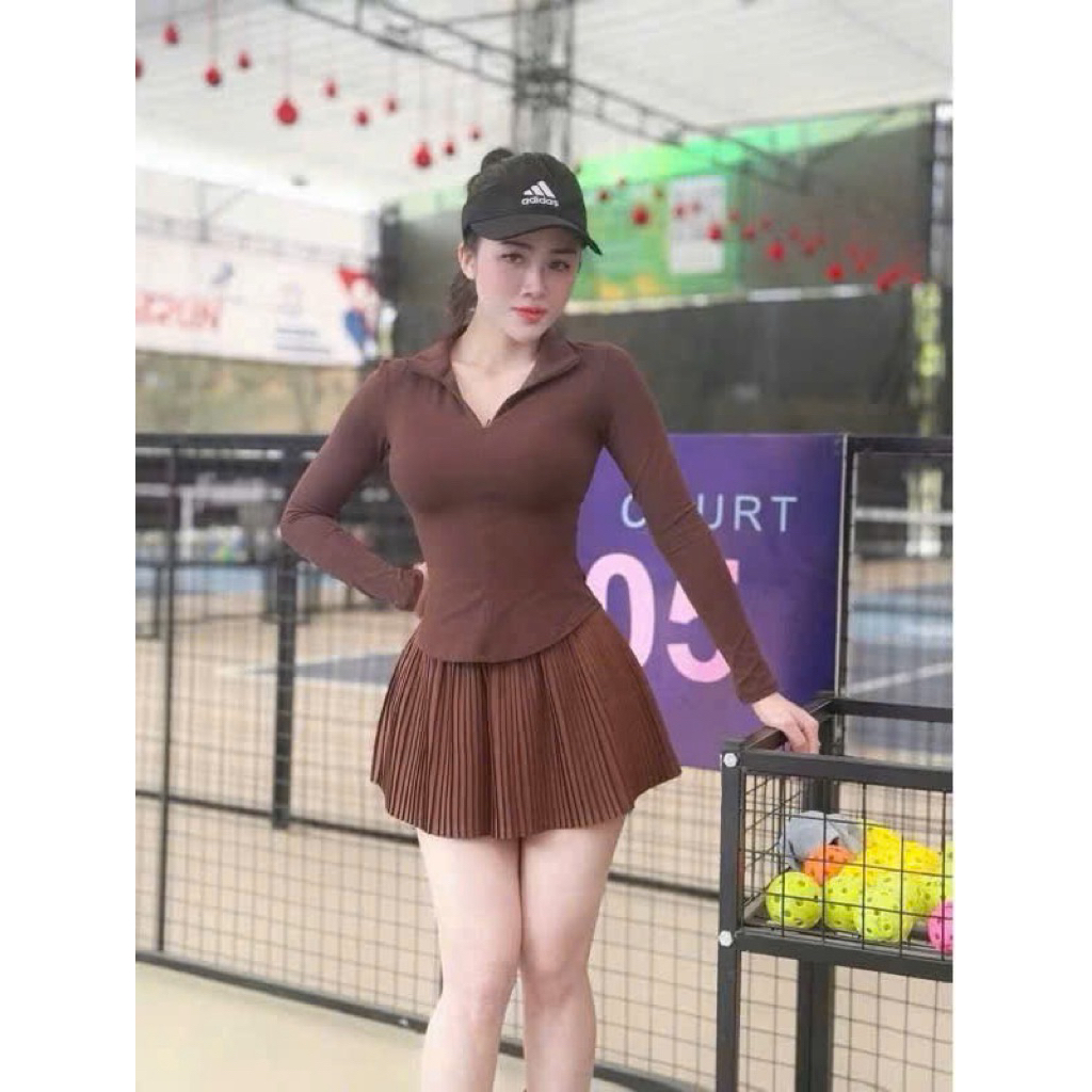 Áo thể thao nữ, Áo dài tay chơi Pickleball, Tennis, Golf... Hàng Cao cấp