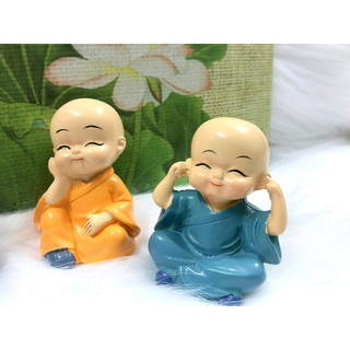 Tượng chú tiểu 4 không cao cấp sứ loại 1 ( Hình Thật - Video Thật )