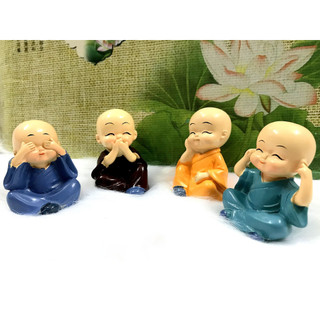 Tượng chú tiểu 4 không cao cấp sứ loại 1 ( Hình Thật - Video Thật )