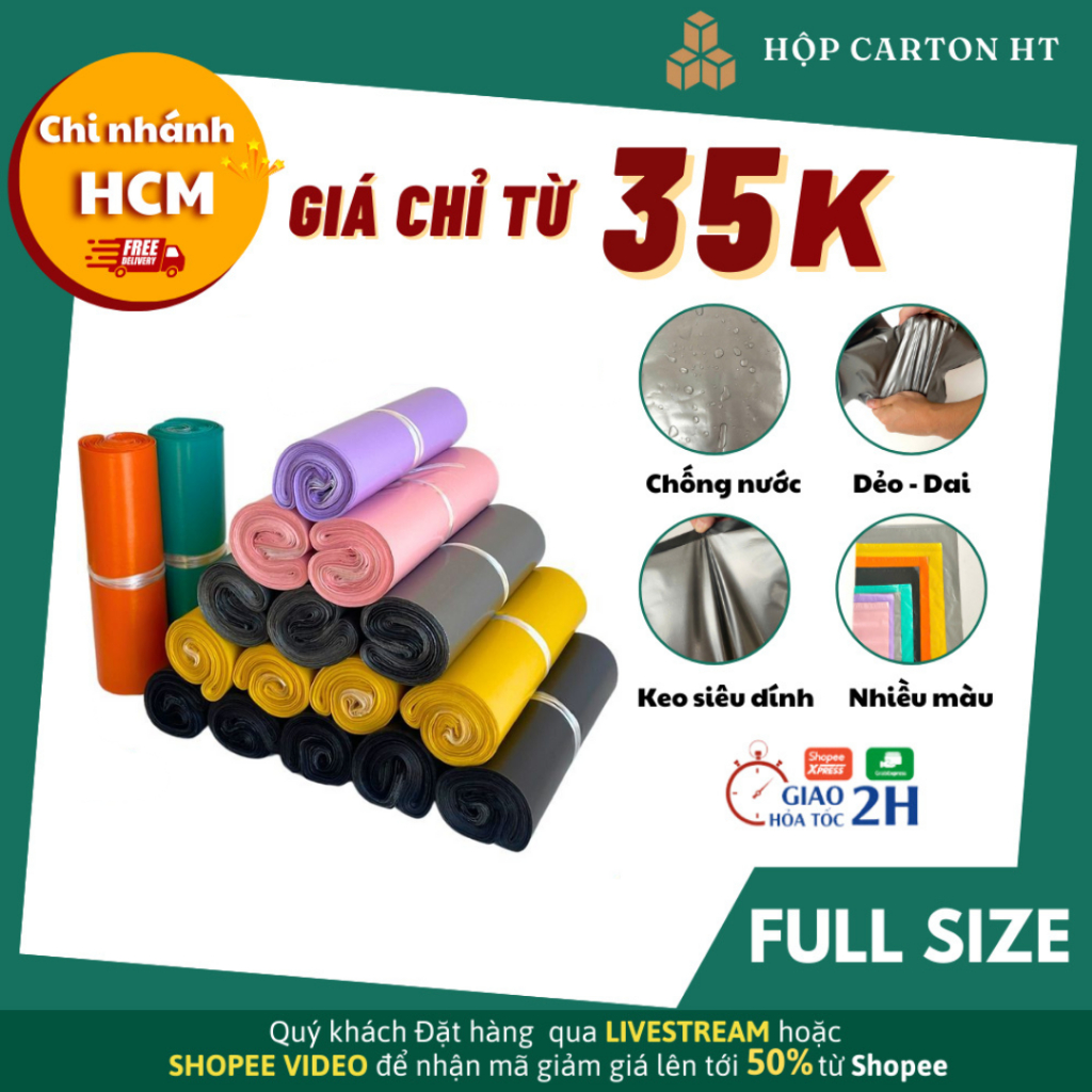 [1Kg] Túi Niêm Phong Đóng Gói Hàng Dày Dai, Chống Thấm Gía Rẻ - HT HCM