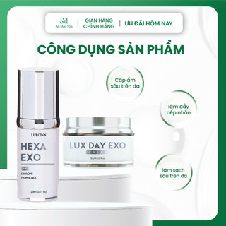 Combo Chăm Sóc Da Căng Bóng Trắng Sáng Lurcinn Lux Day Exo/ Hexa Exo Serum 30G/20ML