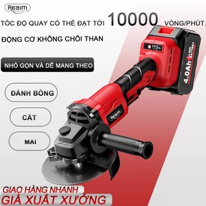 REAIM Máy mài góc không dây Động cơ không chổi than Có thể thực hiện cắt, đánh bóng, tẩy rỉ sét