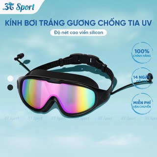 Kính bơi tráng gương toàn cảnh chống sương mù chống tia UV kính bơi người lớn nam nữ cao cấp KB-108