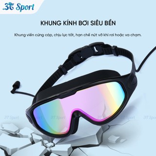 Kính bơi tráng gương toàn cảnh chống sương mù chống tia UV kính bơi người lớn nam nữ cao cấp KB-108