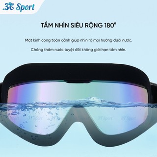 Kính bơi tráng gương toàn cảnh chống sương mù chống tia UV kính bơi người lớn nam nữ cao cấp KB-108