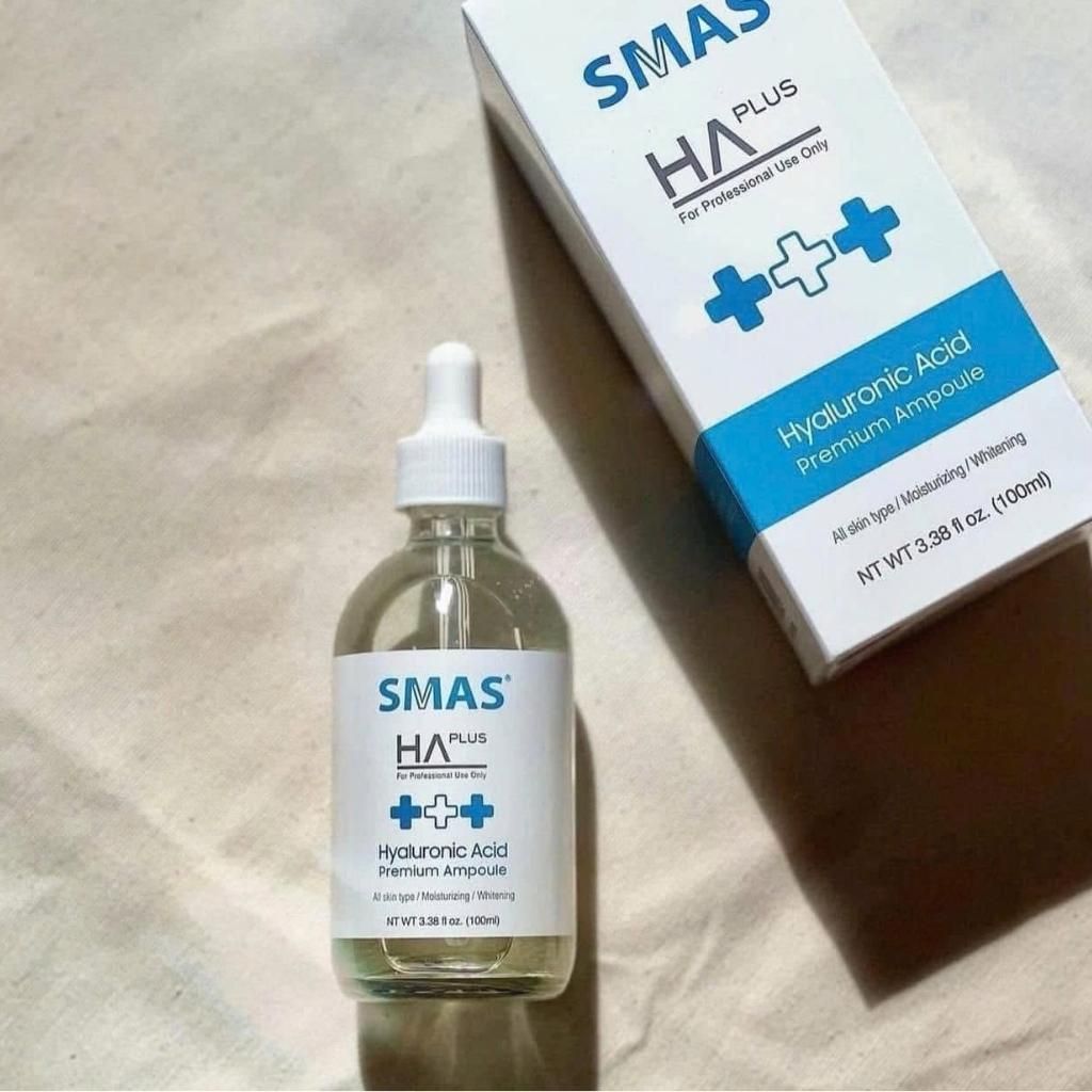 [HÀNG CÔNG TY]Serum cấp nước SMAS HA Plus Hyaluronic Acid Premium Ampoule - Serum Smas 100ml