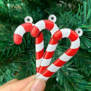 36  Kẹo gỗ 2D Miếng Kẹo Giáng Sinh Đồ Trang Trí Treo cây thông