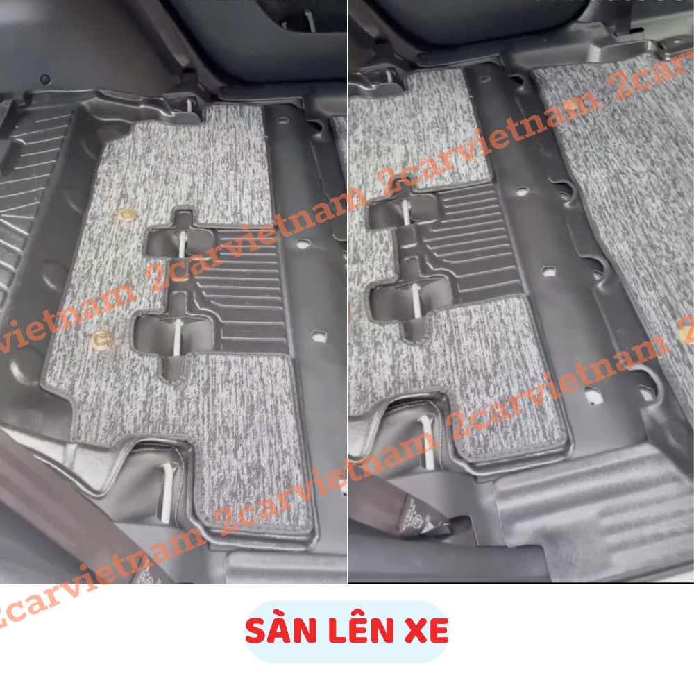 Thảm lót sàn NHỰA 5D Tràn viền kèm rối xe Vinfast Limo Green / MPV 7, Limogreen / MPV7- Dễ vệ sinh, chống nước
