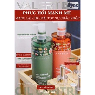 Dầu gội xả bưởi Valert Grapefruit iloliyas 850ML mẫu mới 2025 phục hồi dưỡng ẩm, giảm rụng giúp mọc tóc