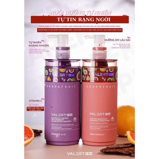 Dầu gội xả bưởi Valert Grapefruit iloliyas 850ML mẫu mới 2025 phục hồi dưỡng ẩm, giảm rụng giúp mọc tóc