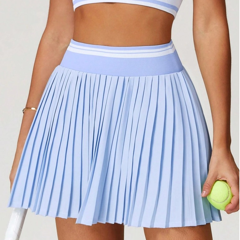 Chân Váy Pickleball Nữ UYNSPORTY  Cao Cấp Thời Trang Dáng Ngắn Màu Xanh Xếp Ly Cạp Chun Co Giãn