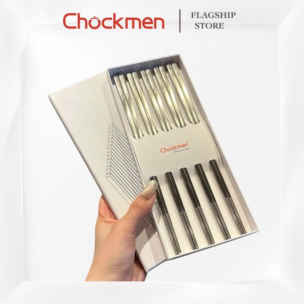 [RẺ VÔ ĐỊCH] Set 5 đôi  Đũa CHOCKMEN Cao Cấp Thiết Kế Chống Trơn Trượt Cao Cấp An Toàn Cho Sức Khoẻ