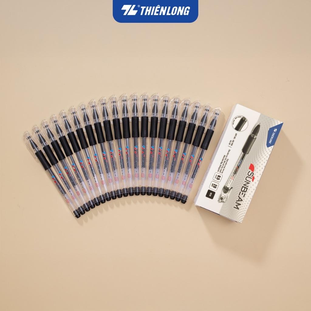 Bút Gel Thiên Long Sunbeam GEL-08 - Bút mực nước, ngòi 0.5mm, nét viết êm mượt, phù hợp học sinh sinh viên