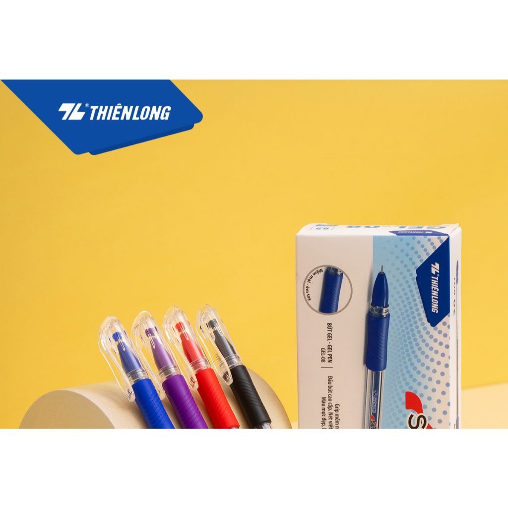Bút Gel Thiên Long Sunbeam GEL-08 - Bút mực nước, ngòi 0.5mm, nét viết êm mượt, phù hợp học sinh sinh viên