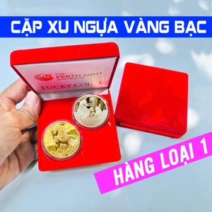 Đồng Xu Con Ngựa mạ Vàng, mạ Bạc ÚC - Xu Con Ngựa