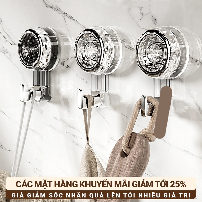 Kaleis Móc Hút Chân Không Đa Năng Không Cần Khoan – Dán Tường Treo Balo, Áo Khoác, Khăn, Chìa Khóa