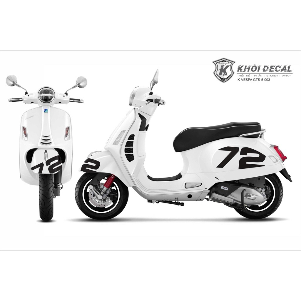 Tem số Vespa GTS 75 năm, 72