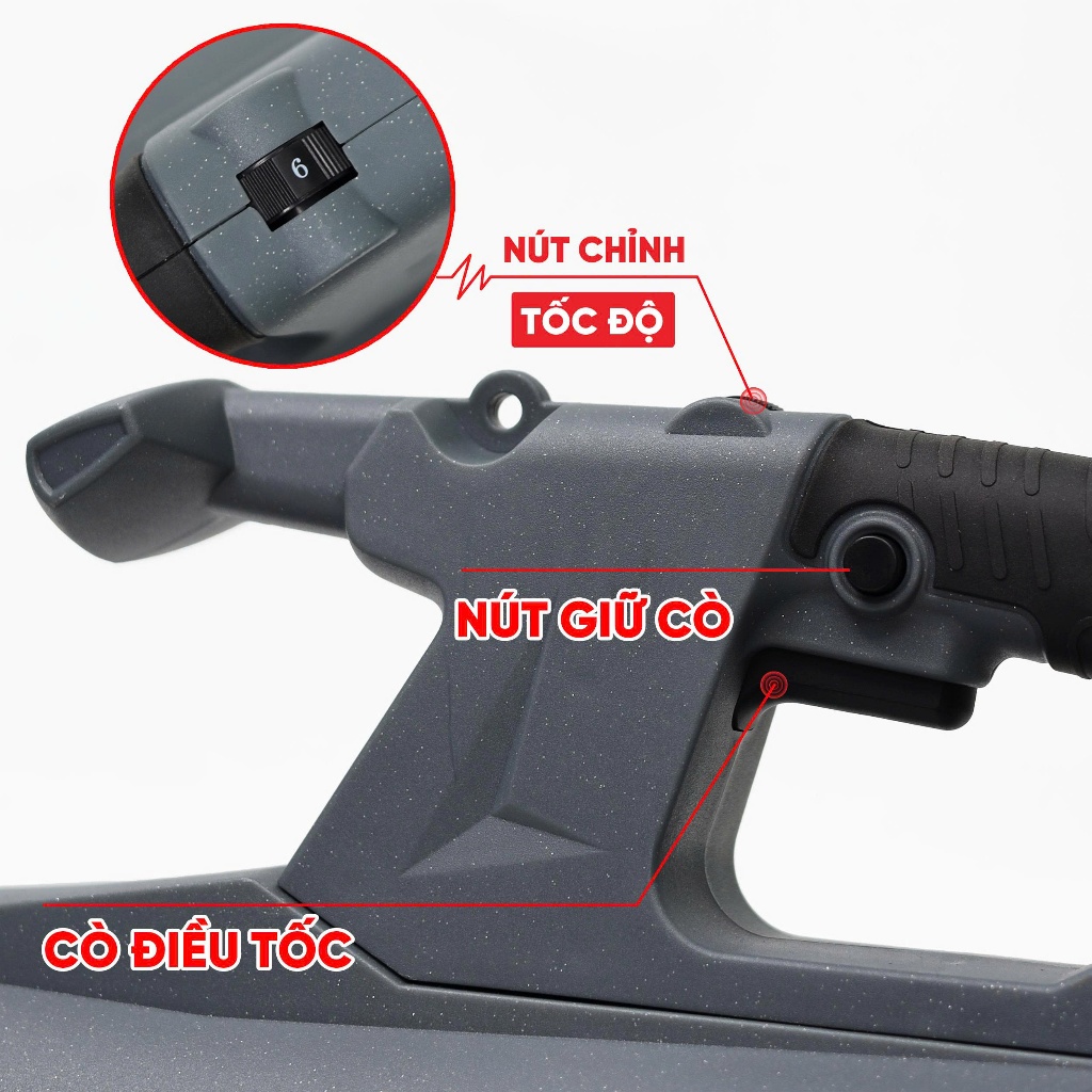 [Mới - Tặng Chổi Than] Máy Thổi Bụi, Lá Điện WORKFIX WF-ELB3800W,  3800W Thổi Liên Tục – Tặng Chổi Than Cao Cấp