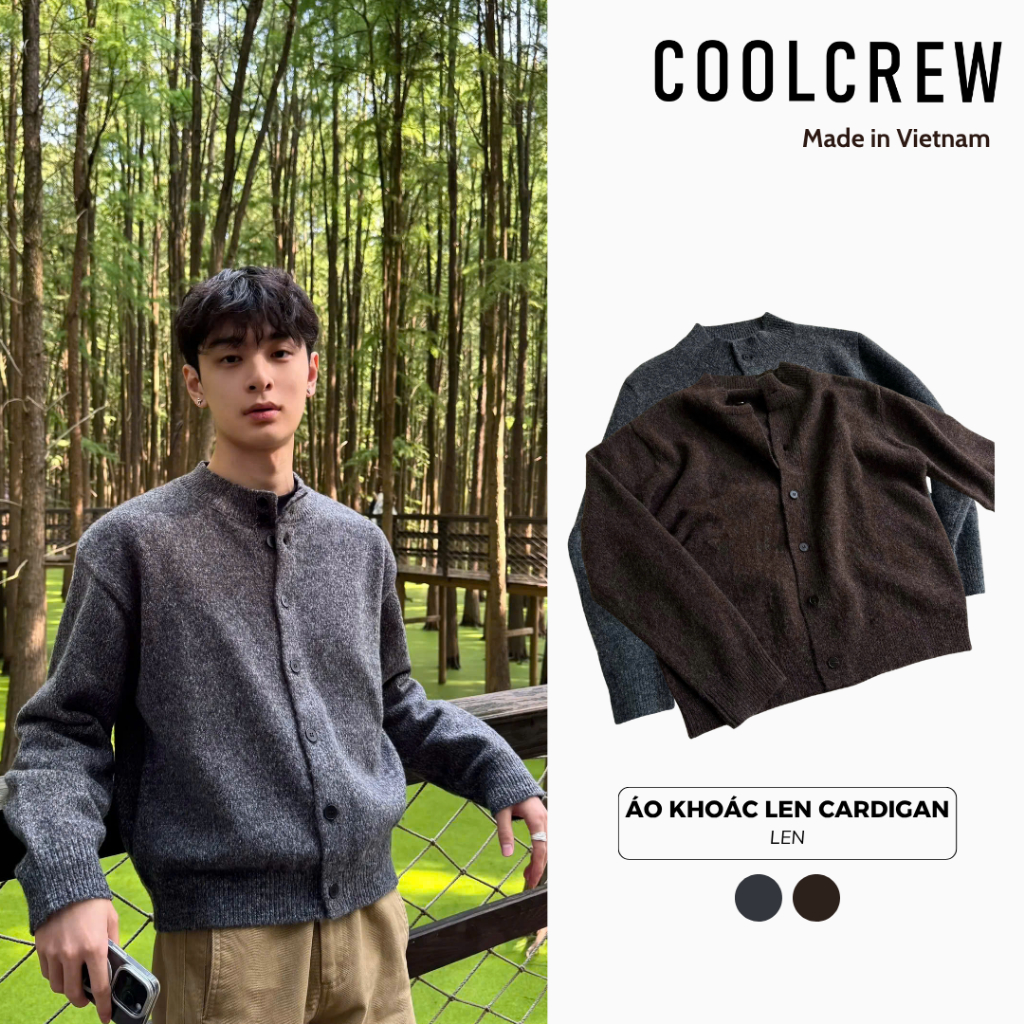 Áo Khoác Len Cardigan 𝐂𝐎𝐎𝐋𝐂𝐑𝐄𝐖 Basic Mềm Mịn Form Rộng Unisex Phong Cách Hàn Quốc ALD 04 AKD073 | BigBuy360 - bigbuy360.vn