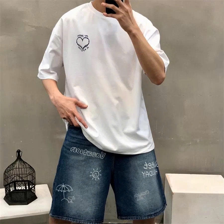Áo thun Stee Cổ tròn MY HEART IS ETERNAL Localbrand ICVCVNI Unisex Cotton