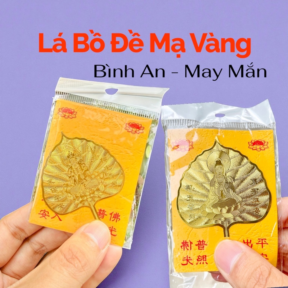 FREESHIP * LÁ BỒ ĐỀ MẠ VÀNG MAY MẮN - TÀI LỘC *<3 [BẰNG KIM LOẠI]