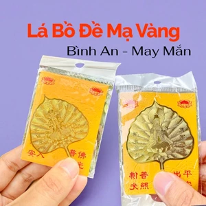 FREESHIP * LÁ BỒ ĐỀ MẠ VÀNG MAY MẮN - TÀI LỘC *<3 [BẰNG KIM LOẠI]