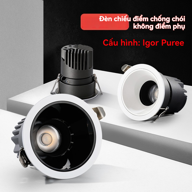 Đèn chiếu sáng đồi lõm chống chói tường rửa nhà cực hẹp bezel led trần ánh sáng xuống đèn LED