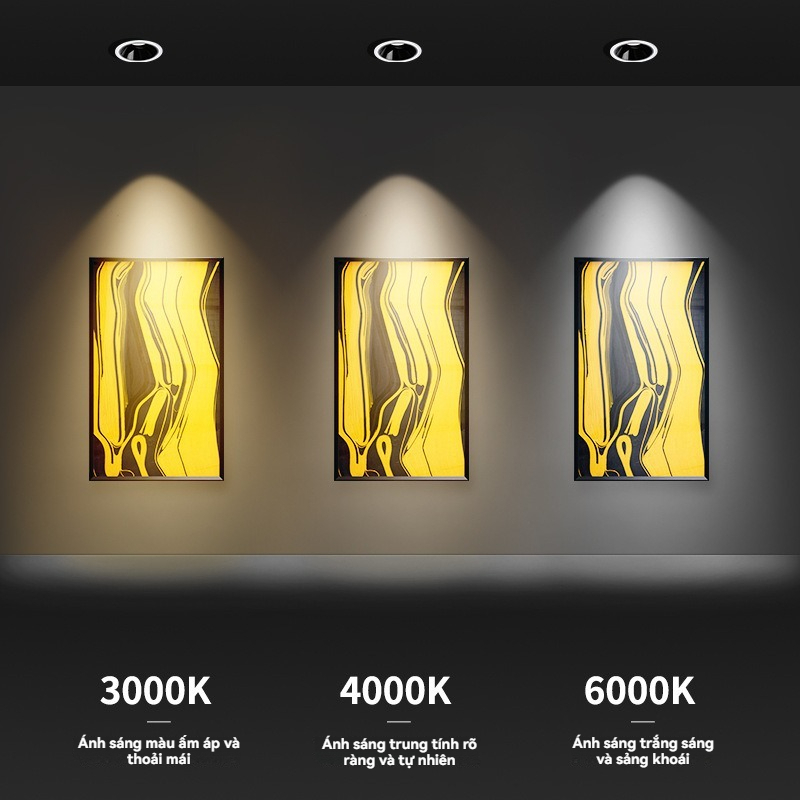 Đèn chiếu sáng đồi lõm chống chói tường rửa nhà cực hẹp bezel led trần ánh sáng xuống đèn LED
