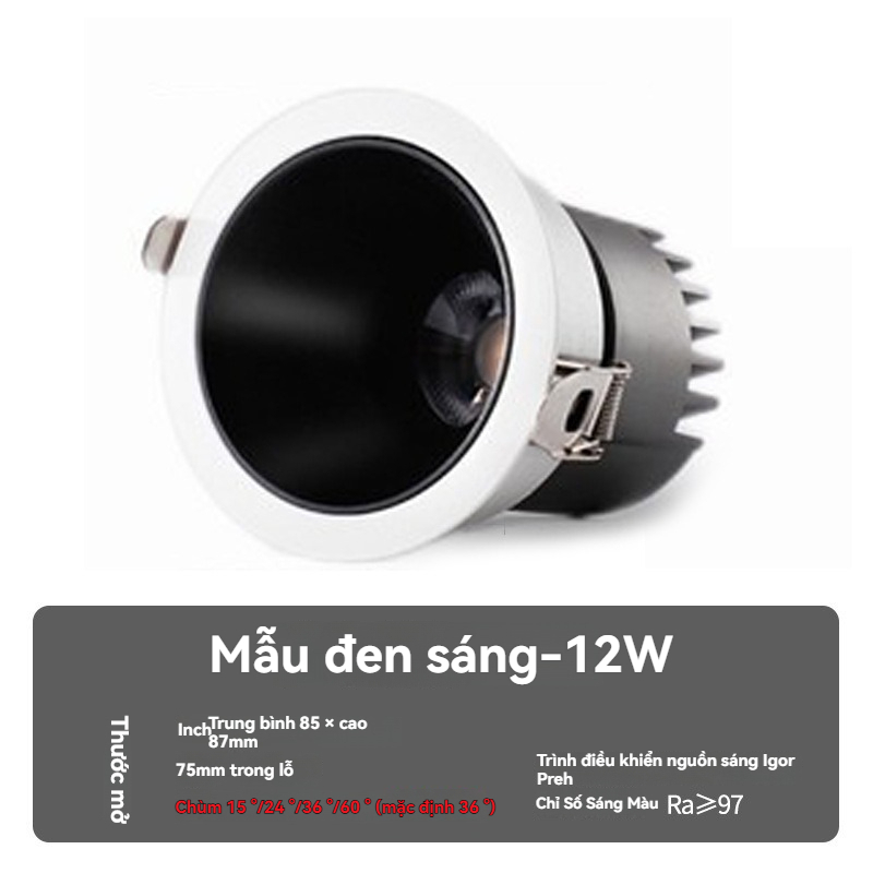Đèn chiếu sáng đồi lõm chống chói tường rửa nhà cực hẹp bezel led trần ánh sáng xuống đèn LED