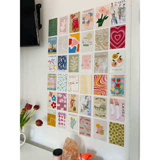 Set 20 Poster Tranh Dán Tường Trang Trí Bàn Học Phòng Ngủ, Tranh TreoTường Phong Cách Nghệ Thuật Aesthetic Memory Prints
