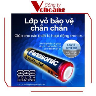 Vỉ 2 viên tiểu Panasonic Alkaline AA LR6T dung lượng cao, chống chảy, tương thích mọi thiết bị