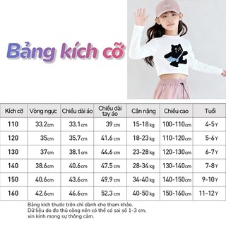 ÁO DàI Tay Bé GáI MớI ThiếT Kế HọA TiếT HoạT HìNh đơN GiảN áO DàI Tay áO Thun Bé GáI