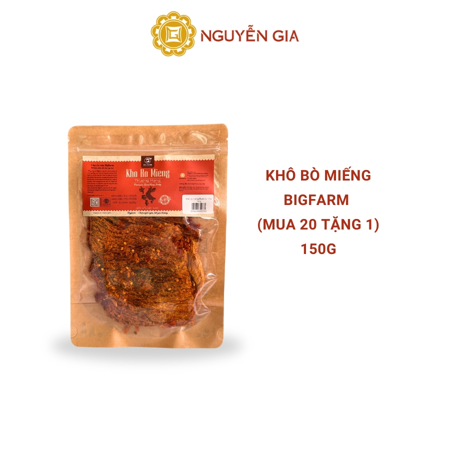 Khô Bò Miếng Bigfarm (Mua 20 Tặng 1) 150g / 400g NGDAV009