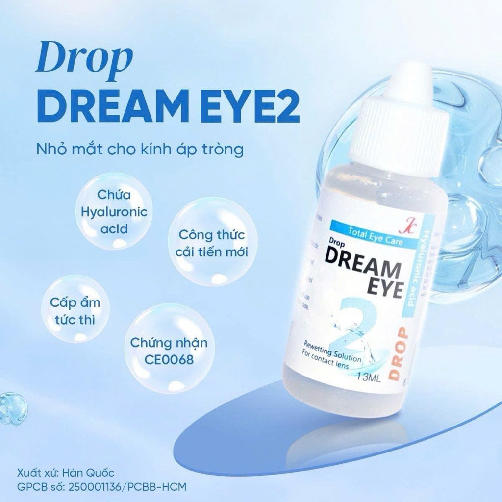 Nước ngâm lens - dung dịch bảo quản kính áp tròng Dream eye Drop 150ml xuất xứ Hàn Quốc