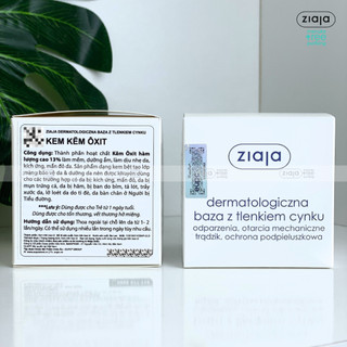 Kem Kẽm Oxit - Ziaja Dermatological Base With Zinc Oxide 13% - 80g