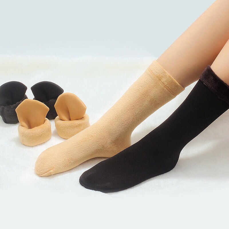 [Peinn] Set 5 Đôi Tất lót lông cổ cao Nam, Nữ siêu ấm siêu giữ nhiệt tránh rét tn2 { u410 } TTD78