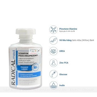 Dầu Gội Ngừa Gầu - Radical Med Anti-dandruff Shampoo 100ml - Farmona