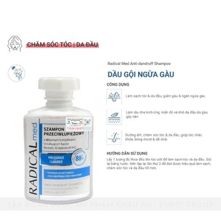 Dầu Gội Ngừa Gầu - Radical Med Anti-dandruff Shampoo 100ml - Farmona