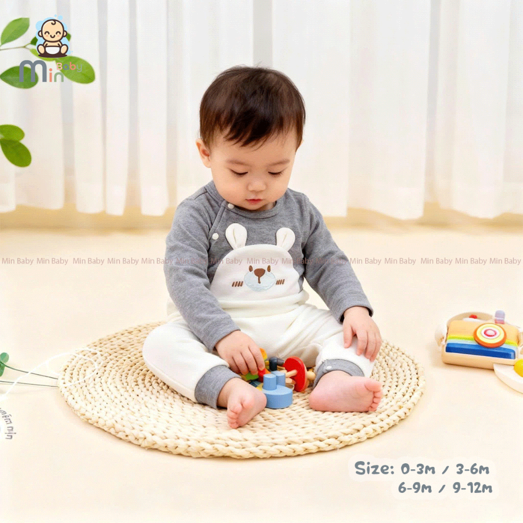 Body Nỉ Nhung Cho Bé Vải Lông Thỏ Mềm Mịn,Ấm Áp - Hàng Chính Hãng MIN0289