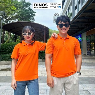 Áo Thun Thời Trang DINOS GTB Poly Thái Màu Cam Đậm Năng Động Cho Team, Nhóm Đi Chơi, Sự Kiện
