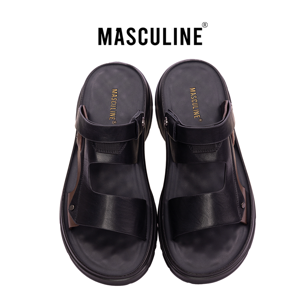 Dép da nam cao cấp MASCULINE, Dép trung chính hãng, thiết kế lịch lãm đẳng cấp phái mạnh - MDG24.2