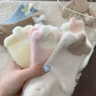 Set 6 tất lông thỏ tone màu ngọt ngào pastel cho bé gái