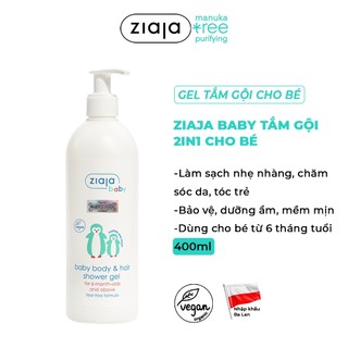 Gel Tắm Gội 2in1 Ziaja Cho Trẻ Từ 6 Tháng Tuổi Ziaja Baby Giúp Làm Sạch Nhẹ Nhàng Và Cấp Ẩm Cho Da Bé 400ml