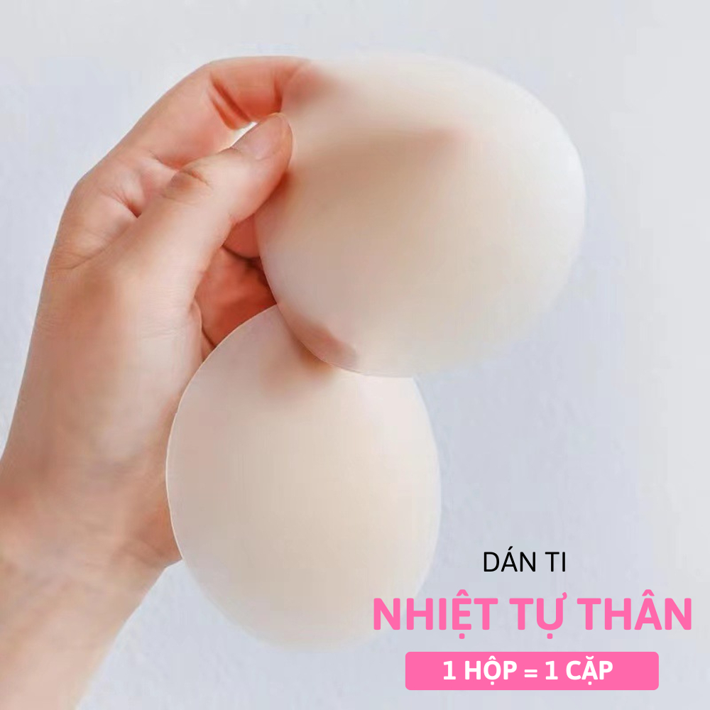 [Peinn] Miếng Dán Ngực Silicon Nhiệt Tự Thân Siêu Dính Chống Bám Bụi Dùng Nhiều Lần-Hộp Tím  174