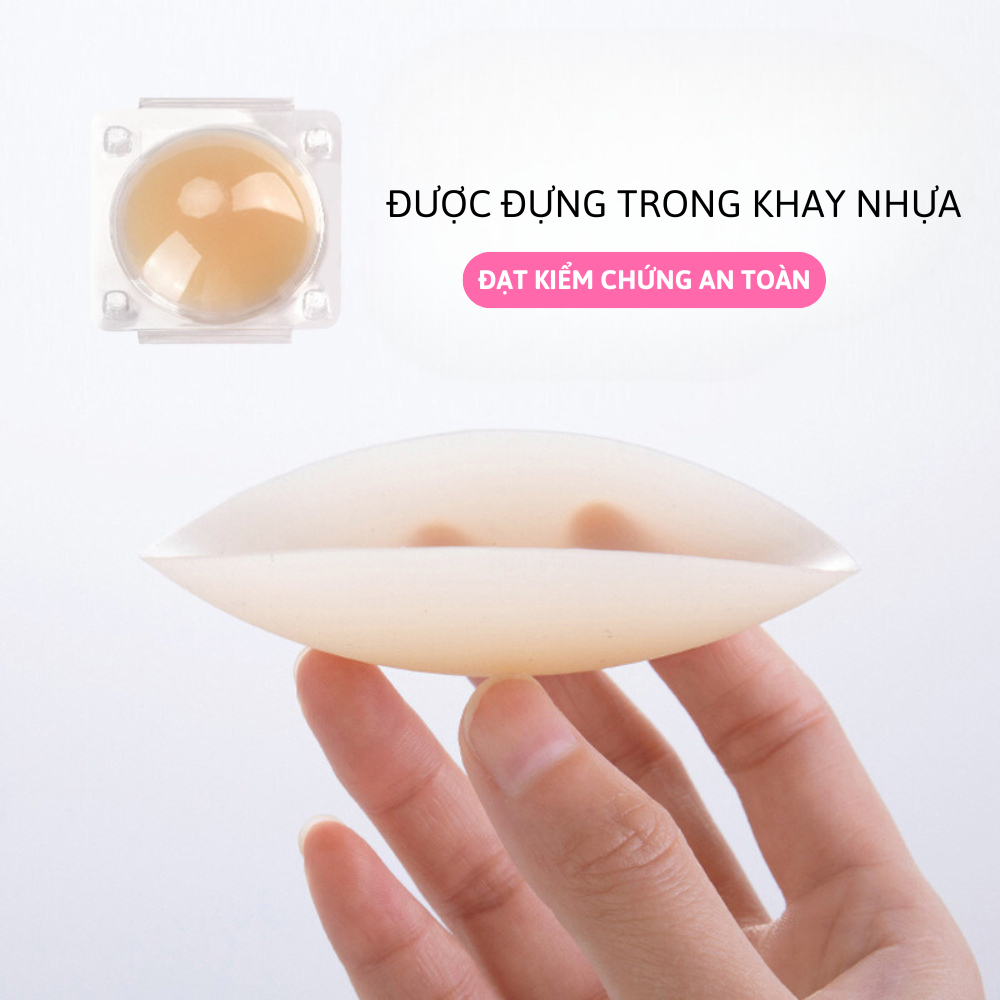 [Peinn] Miếng Dán Ngực Silicon Nhiệt Tự Thân Siêu Dính Chống Bám Bụi Dùng Nhiều Lần-Hộp Tím  174