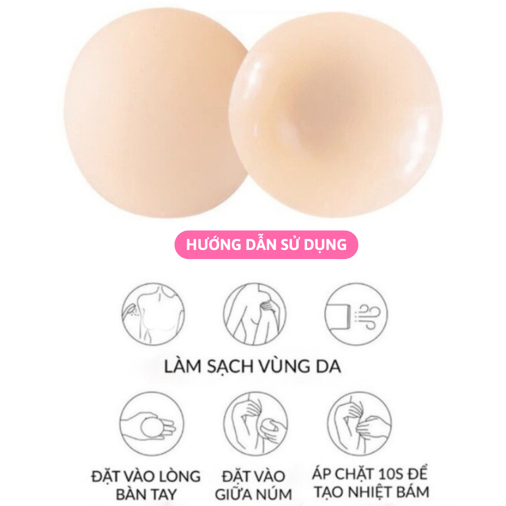 [Peinn] Miếng Dán Ngực Silicon Nhiệt Tự Thân Siêu Dính Chống Bám Bụi Dùng Nhiều Lần-Hộp Tím  174